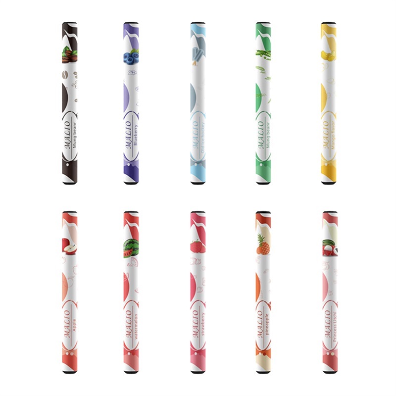 ISK031 Pen Vape pakai Buang Malio 2% nikotin 400 Puff Bulat Kecil